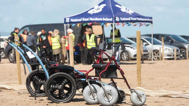 A photograph of some of the equipment available for hire at Portstewart Strand.